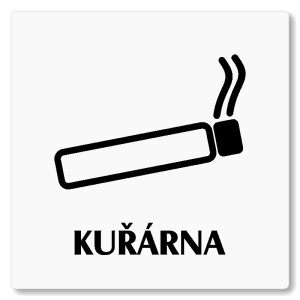 Kuřárna, 80x80mm, bílá, Nevada